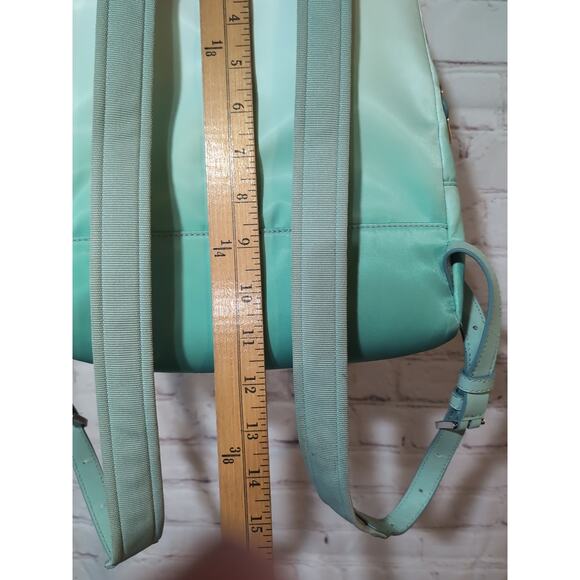 Kate Spade Karissa Backpack Purse Pre-owned Mint Green Ombre Nylon - Picture 9 of 15